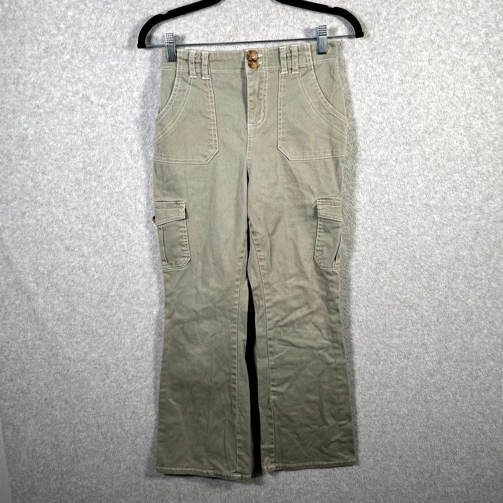 No Comment Cargo Pants Girls XL (16)‎ Gray Cotton Stretch Hiking Camping Outdoor